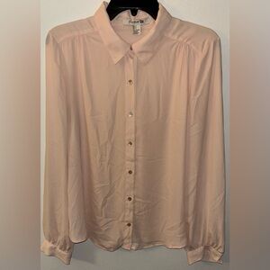 Forever 21 Women’s Size Large L Button Down Shirt Long Sleeve Casual Polyester